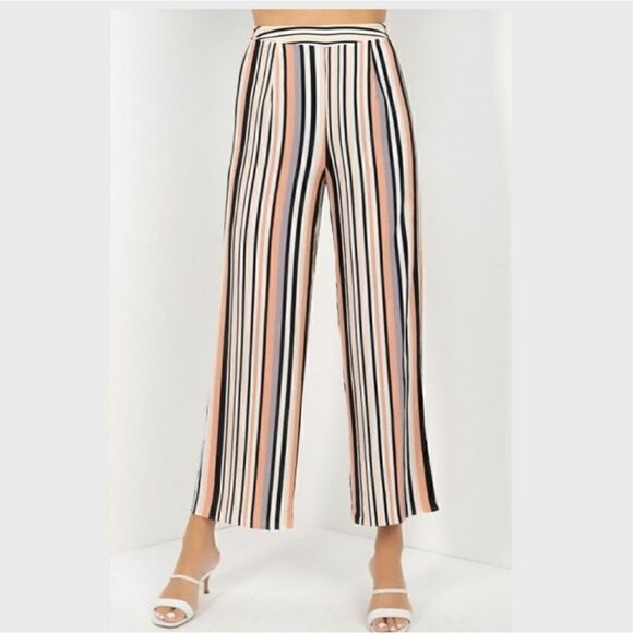 Matching Set sz L - Tied Back Crop Top w High Waist Crop Pant - Picture 6 of 9